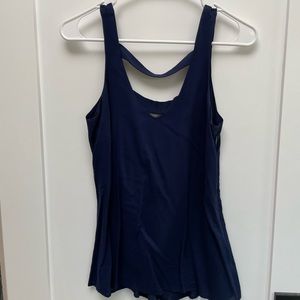 Kaitlyn Strappy Tank Top in Navy Blue